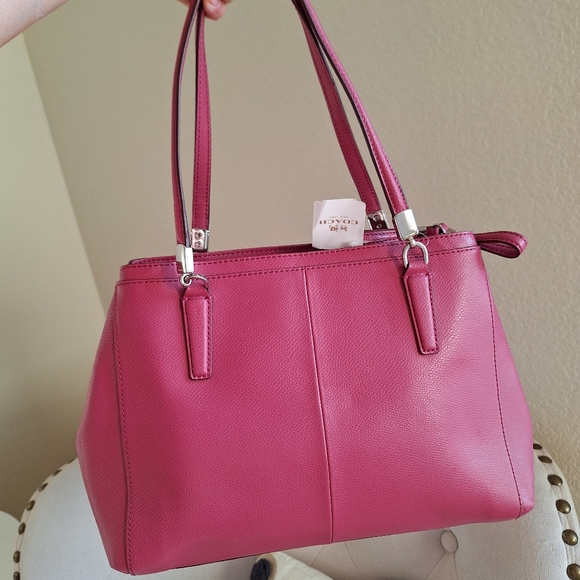 NWT COACH Crossgrain Leather Christie Satchel Shoulder Bag  Small Carryall - Picture 3 of 10